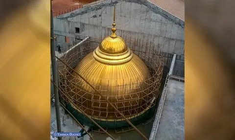 Couverture en "JDB Laiton" d’un Dôme à OYALA (Guinée Équatoriale)